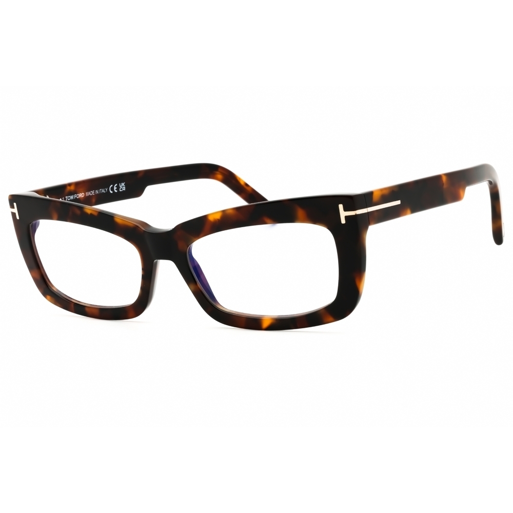 Tom Ford FT5966 Eyeglasses Dark Havana Acetate Rectangular